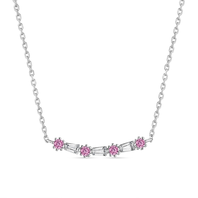 Naszyjnik srebrny z cyrkoniami