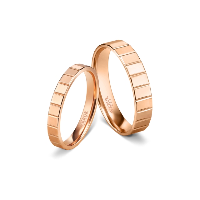 Komplet obrączek złotych MIRROR