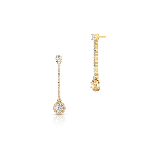 Kolczyki srebrne pozłacane z cyrkoniami