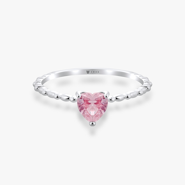 Pierścionek srebrny z sercem