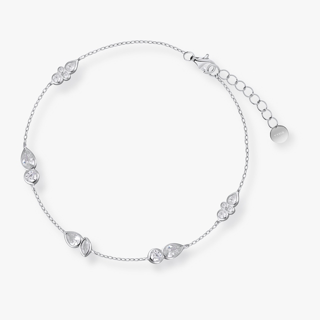 Bransoleta srebrna z cyrkoniami