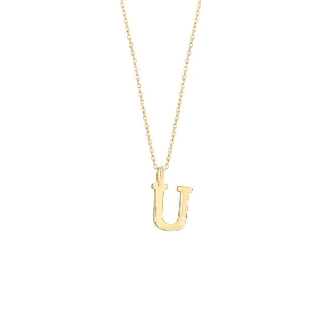 Naszyjnik srebrny z Literką U - Picky Pica Say My Name