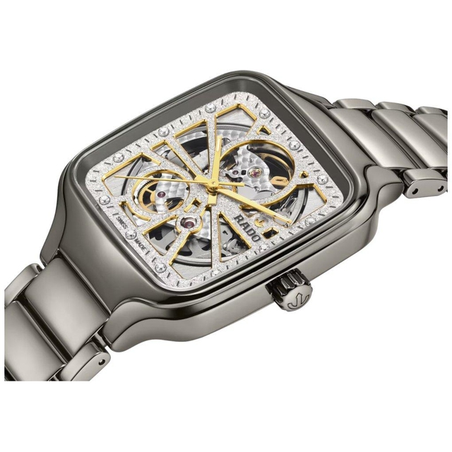 ZEGAREK RADO TRUE SQUARE AUTOMATIC OPEN HEART SPARKLING