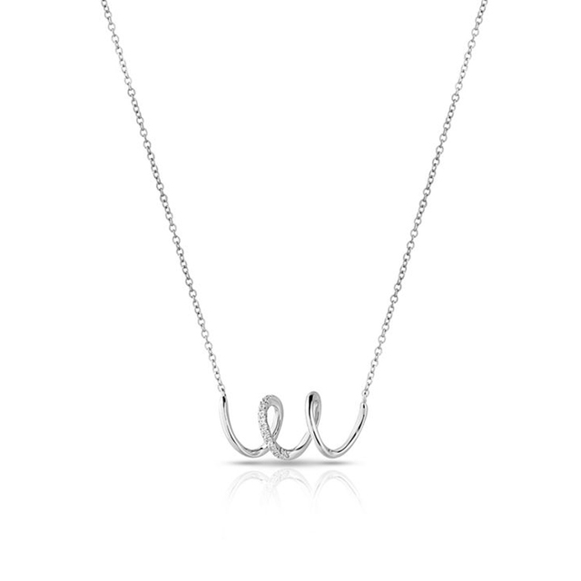 Naszyjnik srebrny z cyrkoniami