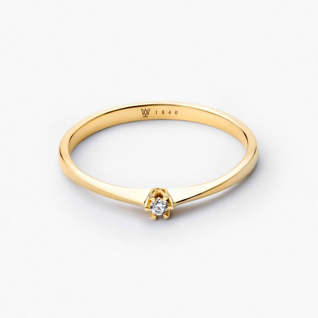 Pierścionek złoty zaręczynowy Jedyny