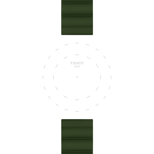 Silikonowy pasek khaki Tissot 22 mm