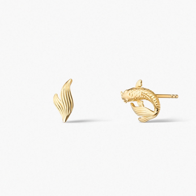 Kolczyki srebrne KOI