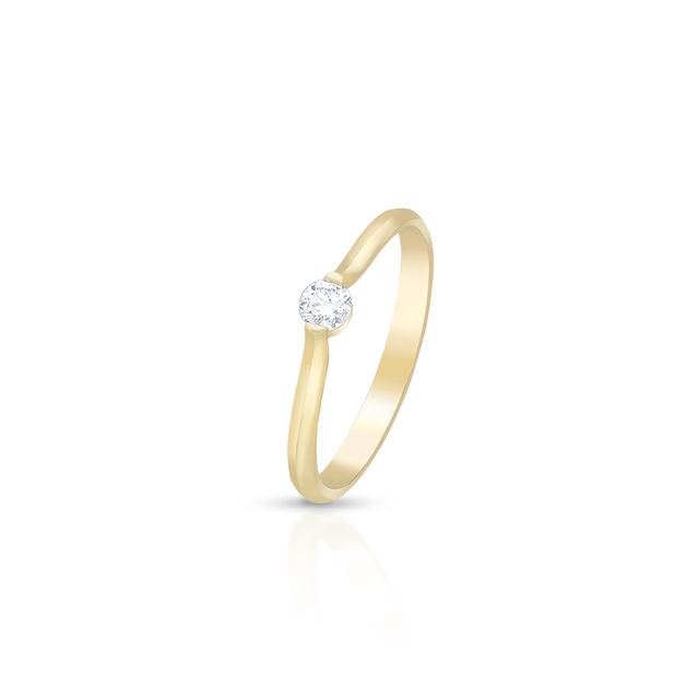 Pierścionek złoty z brylantem