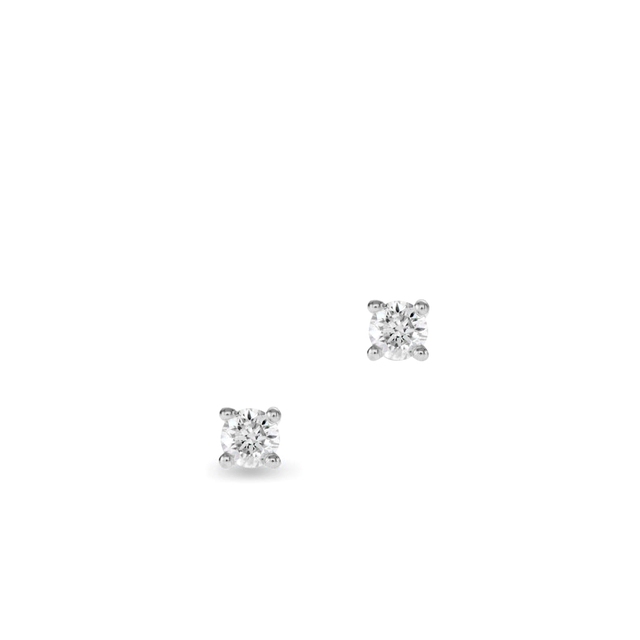 Kolczyki złote z brylantami Szczęśliwy