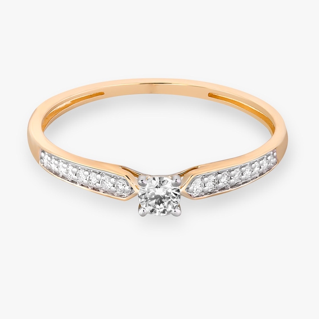 Pierścionek złoty z diamentami