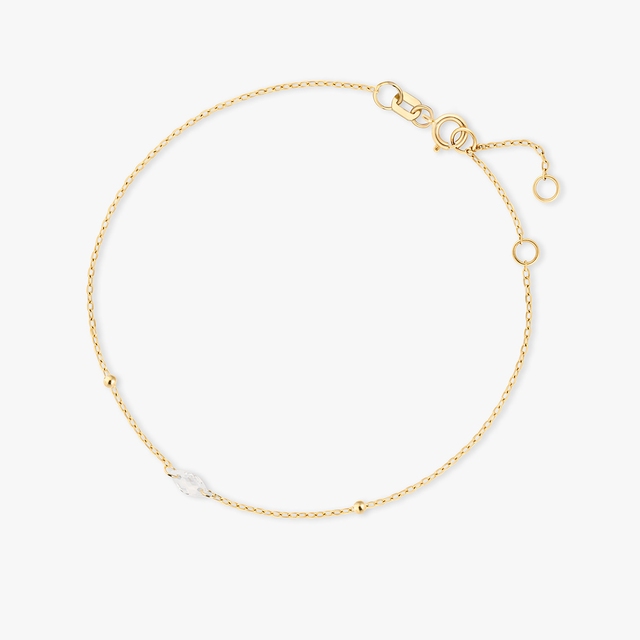 Bransoleta złota z cyrkonią