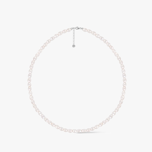 Naszyjnik srebrny z perłami