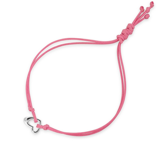 Bransoleta sznurkowa z sercem