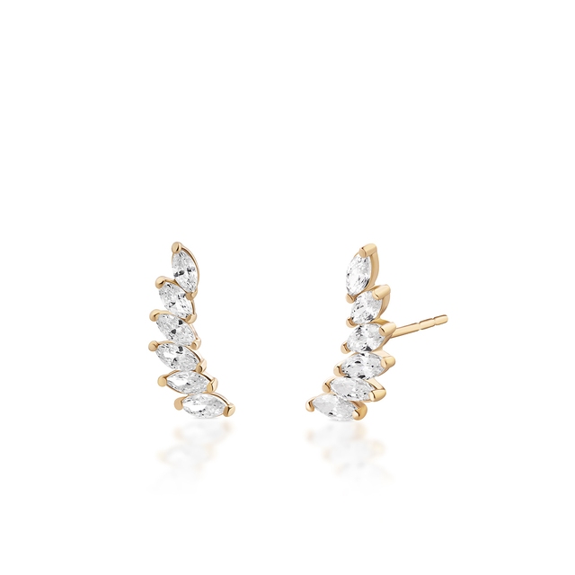 Kolczyki złote z cyrkoniami