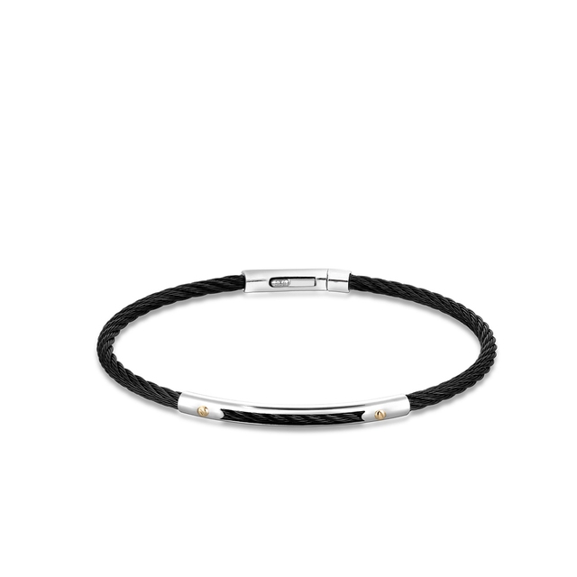 Bransoleta stal i złoto