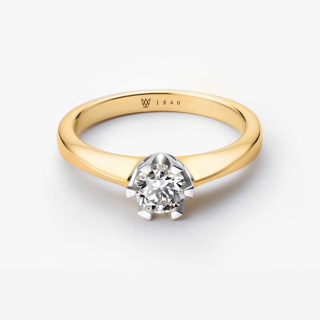 Pierścionek zaręczynowy złoty Jedyny