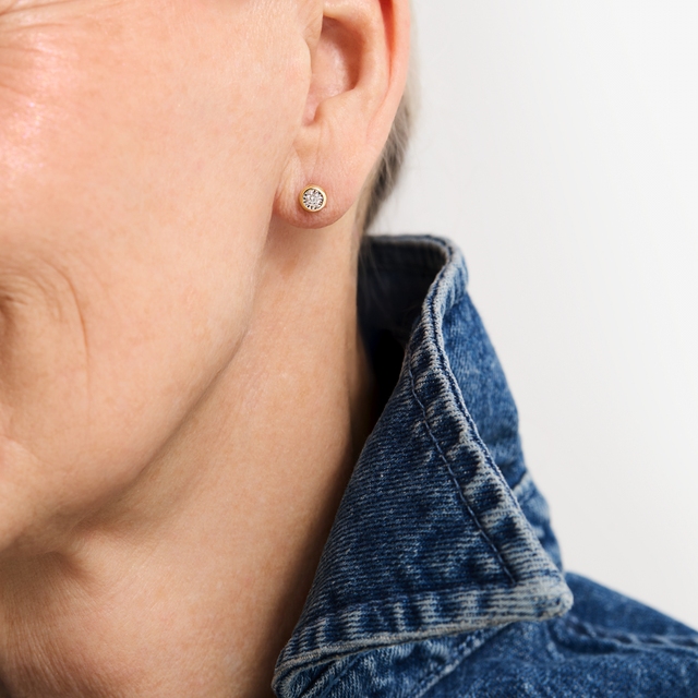 Kolczyki złote z brylantami