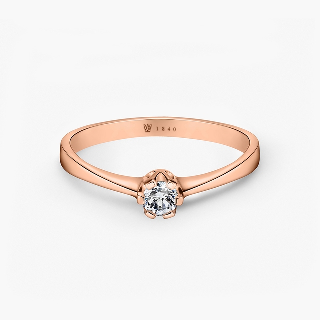 Pierścionek zaręczynowy złoty Jedyny