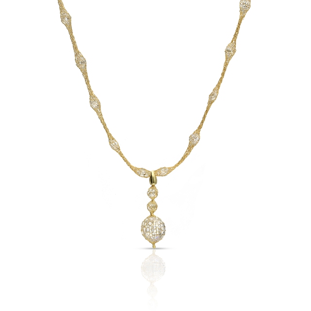 Naszyjnik złoty z cyrkoniami