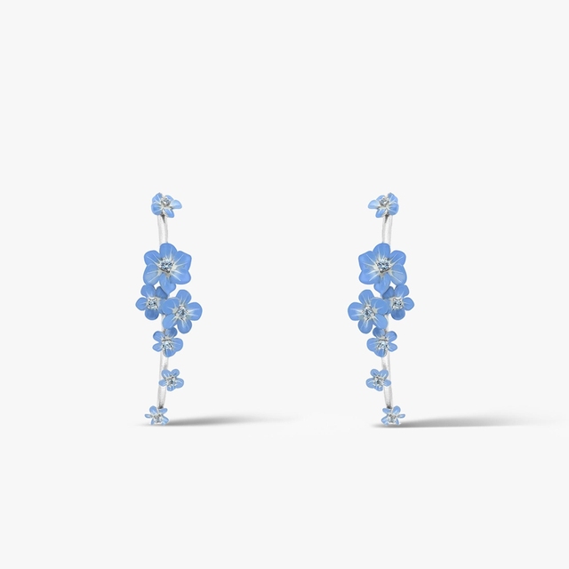 Kolczyki srebrne Kwiaty Nocy