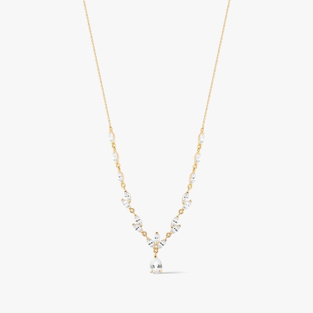 Naszyjnik złoty z cyrkoniami Ceremonials