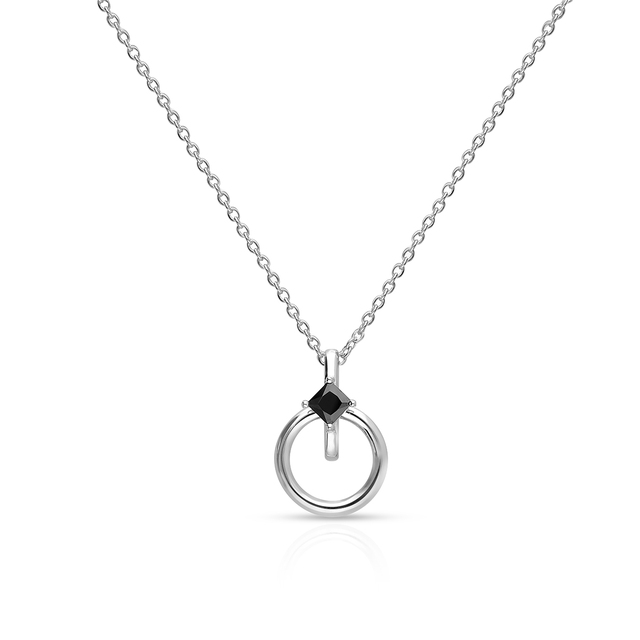 Naszyjnik srebrny z cyrkonią