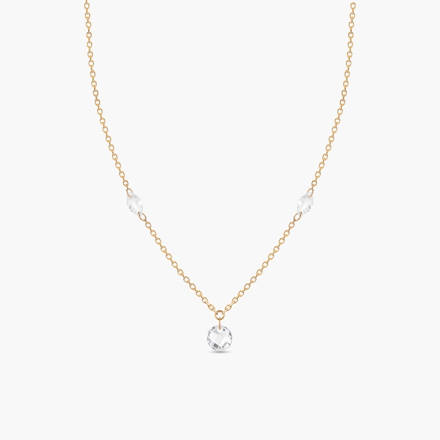 Naszyjnik złoty z cyrkoniami