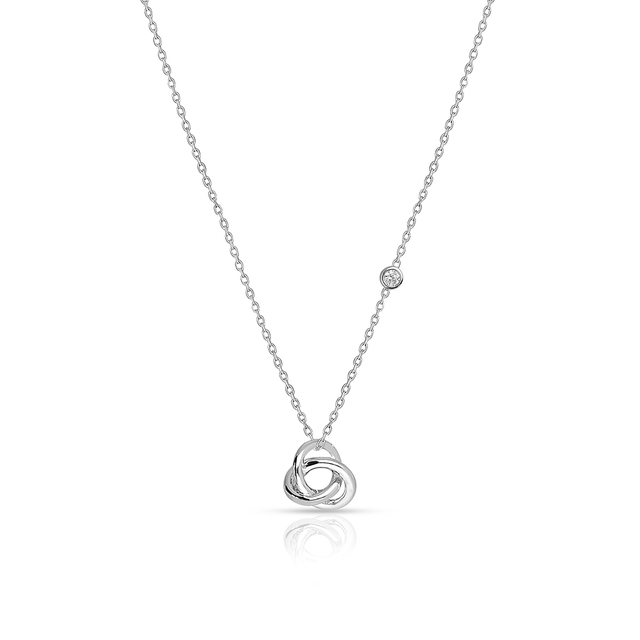 Naszyjnik srebrny z cyrkonią