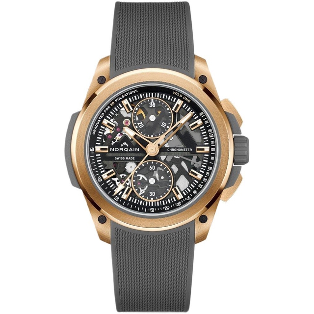 ZEGAREK NORQAIN WILD ONE SKELETON CHRONO RED GOLD LIMITED EDITION