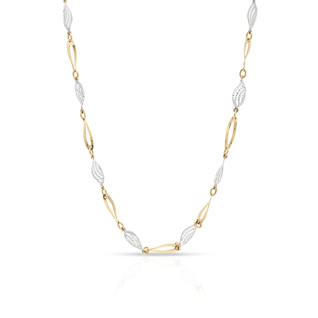 Naszyjnik złoty bicolor