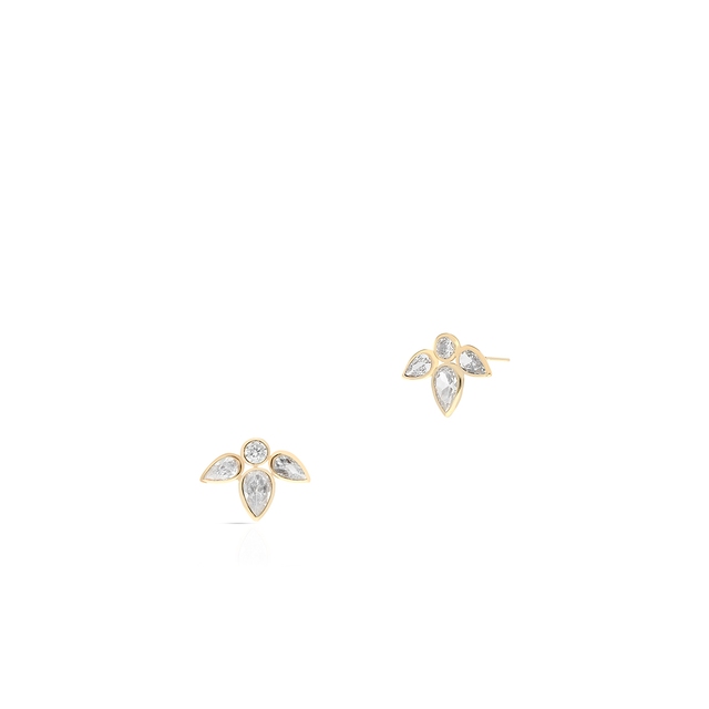 Kolczyki złote z cyrkoniami