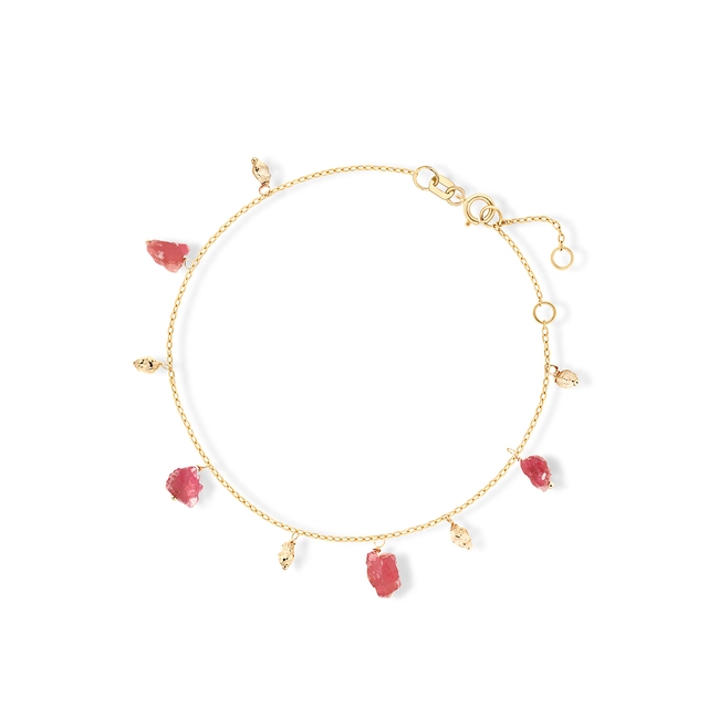 Bransoleta złota z różowymi turmalinami Saint Tropez
