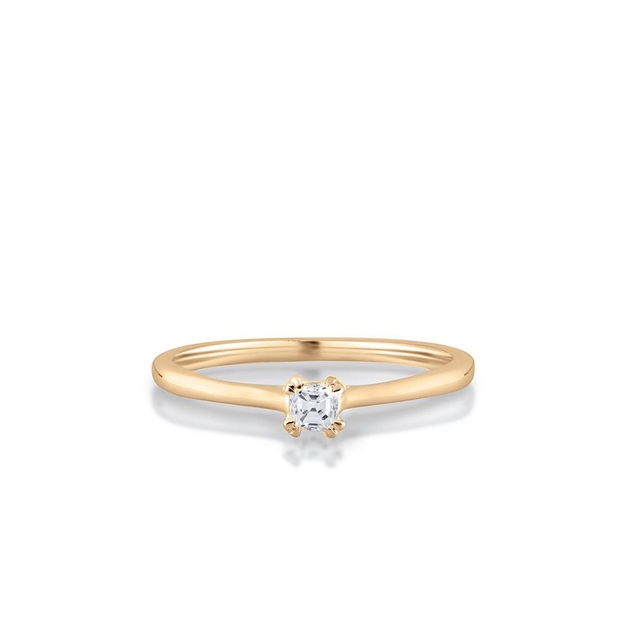 Pierścionek zaręczynowy złoty Królewski