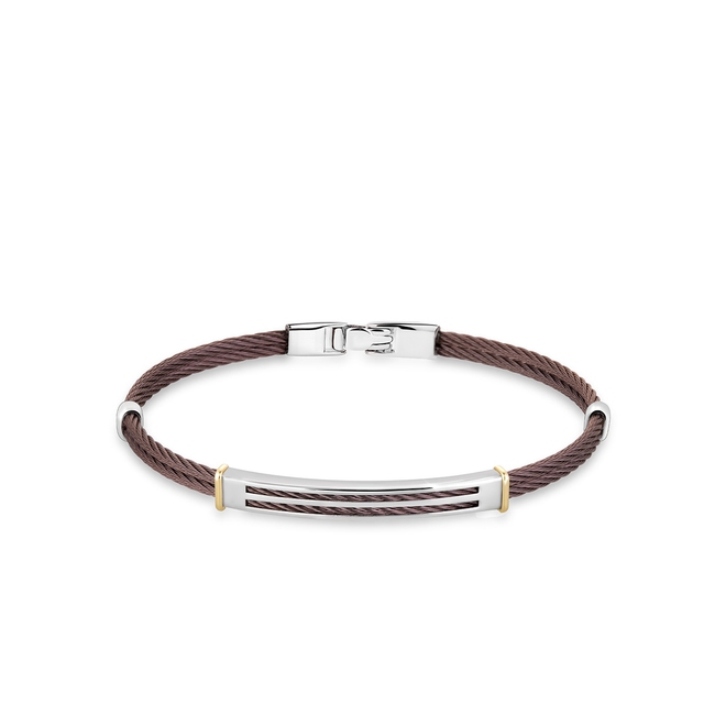 Bransoleta stal i złoto