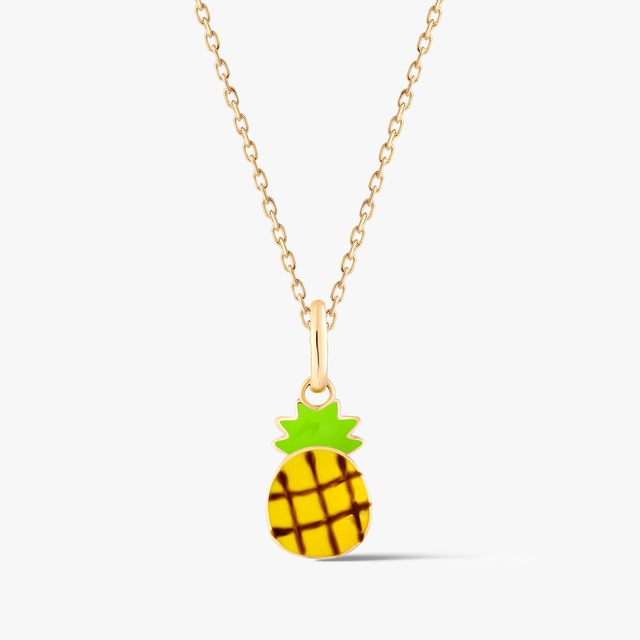 Wisiorek złoty ananas