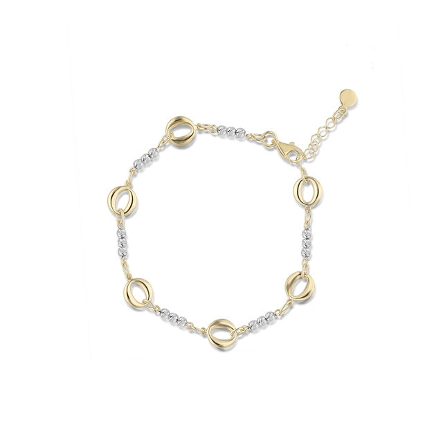 Bransoleta złota bicolor