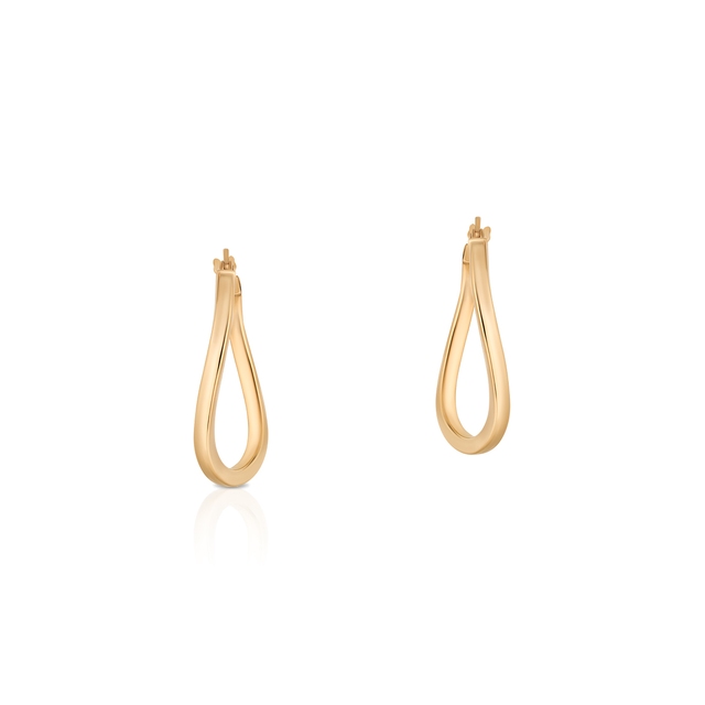 Kolczyki srebrne pozłacane krople