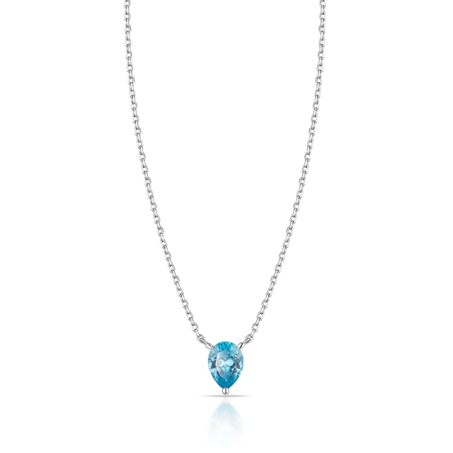 Naszyjnik srebrny z cyrkonią