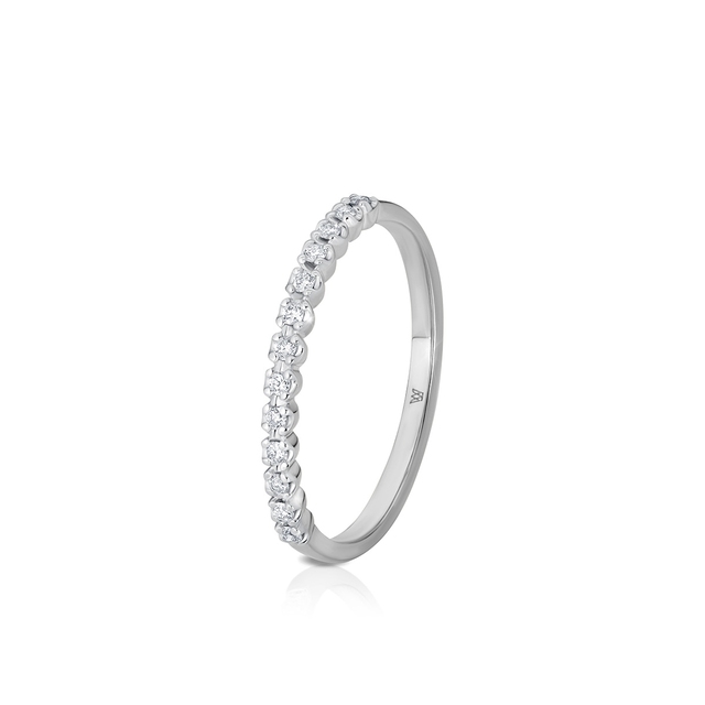 Pierścionek białe złoto z diamentami