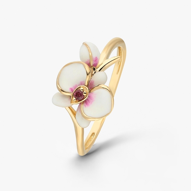 Pierścionek złoty Kwiaty Nocy