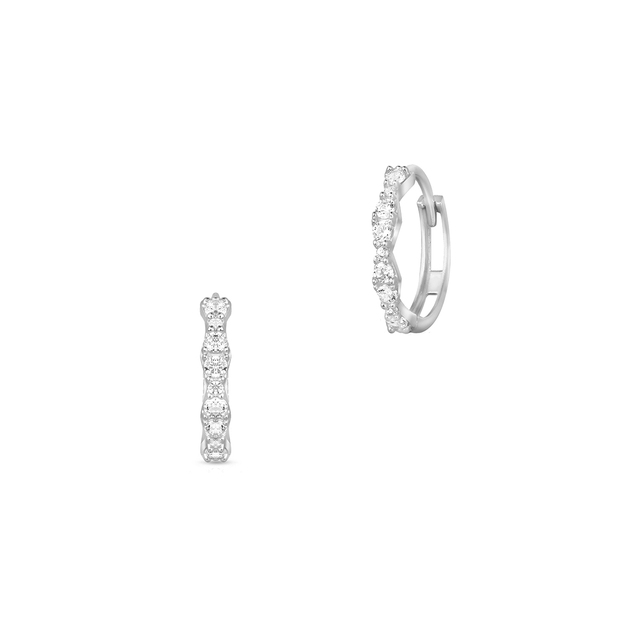 Kolczyki białe złoto z cyrkoniami