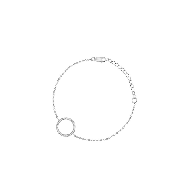 Bransoleta srebrna z cyrkoniami