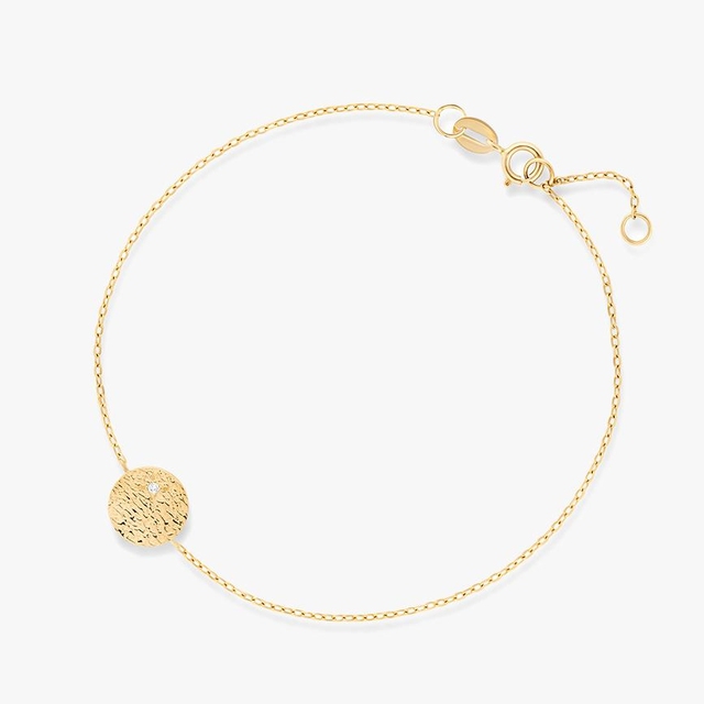 Bransoleta złota kółeczko z cyrkonią