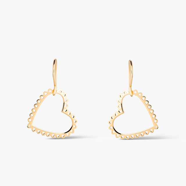 Kolczyki złote serca