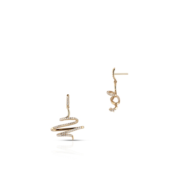 Kolczyki złote spirale W.KRUK