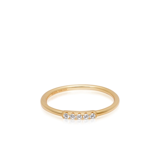 Pierścionek srebrny pozłacany z cyrkoniami