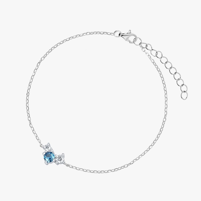 Bransoleta srebrna z cyrkoniami