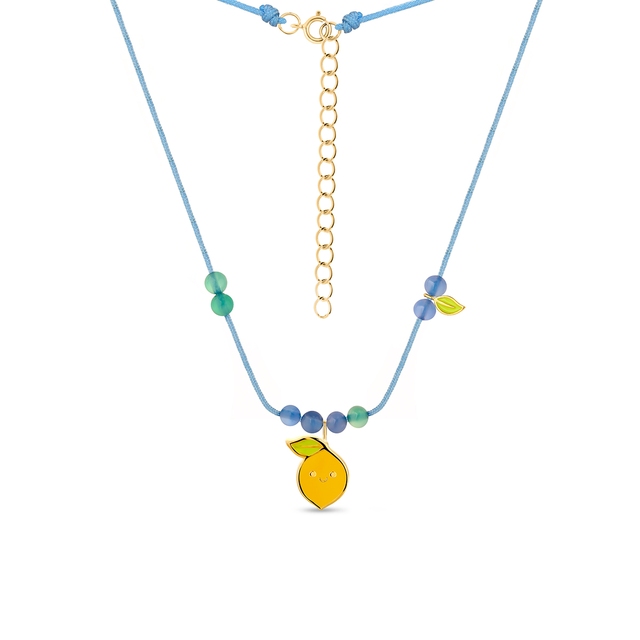 Naszyjnik sznurkowy z motywem cytrynki