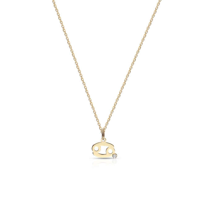 Wisiorek złoty Zodiak Rak