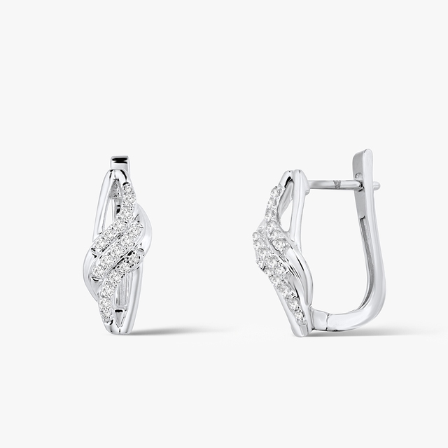 Kolczyki złote z diamentami